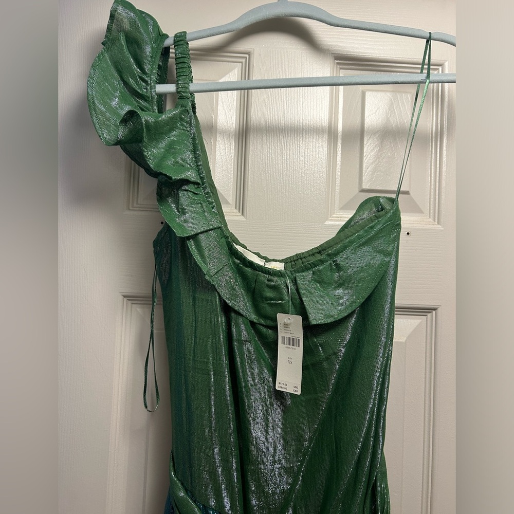 Anthropologie Maeve Green Shimmer dress NWT - Picture 2 of 5